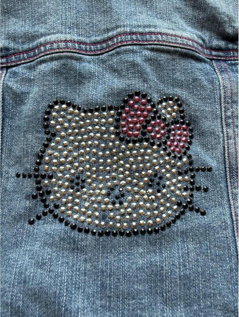 Y2K Hello Kitty Rhinestone Denim Jacket - Picture 7 of 7